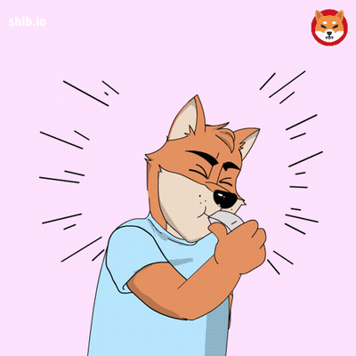 A Cartoon Of A Fox Holding A Yellow Card With Shiba.io Written On The Bottom GIF