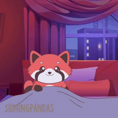 A Cartoon Of A Fox Laying Under A Blanket With The Words Good Above It GIF