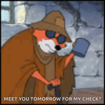 A Cartoon Of A Fox Wearing A Hat And Sunglasses Is Holding A Mug . GIF