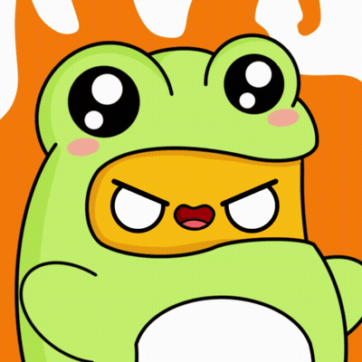 A Cartoon Of A Frog With An Angry Look On It 'S Face GIF