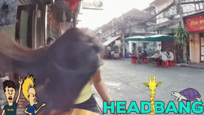 A Cartoon Of A Giraffe And A Turtle With The Words Headbang Above Them GIF