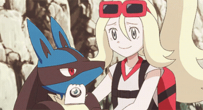 A Cartoon Of A Girl And A Pokemon GIF