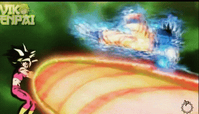 A Cartoon Of A Girl Fighting A Monster With The Word Enpai On The Bottom Left GIF