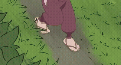 A Cartoon Of A Girl Flying Through The Air Near A Tree GIF
