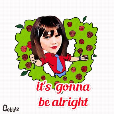 A Cartoon Of A Girl Giving A Thumbs Up With The Words It 'S Gonna Be Alright GIF
