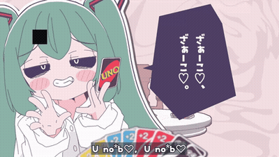 A Cartoon Of A Girl Holding A Card That Says Uno GIF