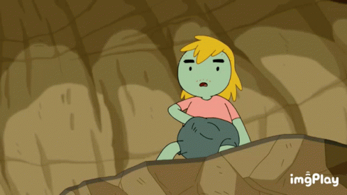 A Cartoon Of A Girl Holding A Knife With Imgplay Written On The Bottom Right GIF