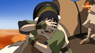 A Cartoon Of A Girl Hugging Another Girl With A Nickelodeon Logo In The Background GIF