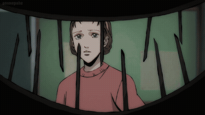 A Cartoon Of A Girl In A Cage With The Word Animepahe Below Her GIF