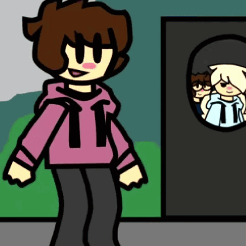 A Cartoon Of A Girl In A Pink Hoodie With The Number 11 On It GIF