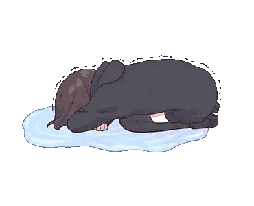 A Cartoon Of A Girl Laying On Her Stomach With A Tear Coming Out Of Her Eyes Sticker