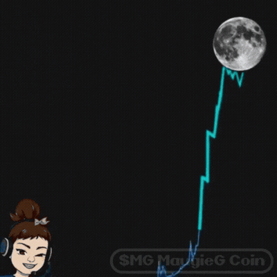 A Cartoon Of A Girl On A Rocket With A Banner That Says Smg On It GIF