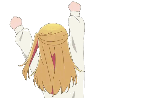 A Cartoon Of A Girl Screaming With Her Arms In The Air Sticker
