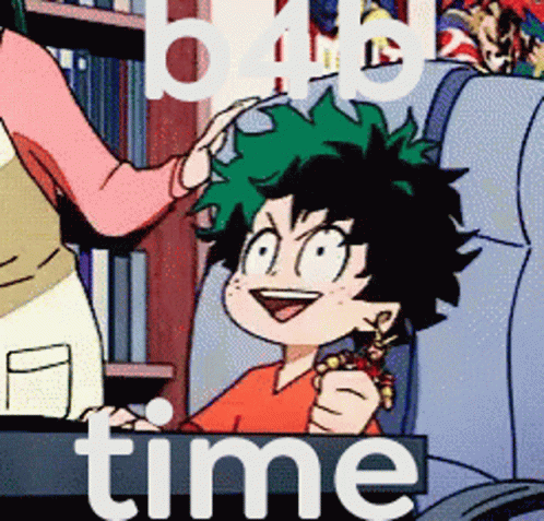 A Cartoon Of A Girl Touching A Boy 'S Head With The Words Time Written Above It GIF