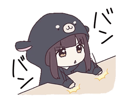 A Cartoon Of A Girl Wearing A Bear Costume GIF