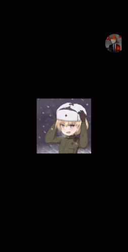 A Cartoon Of A Girl Wearing A Hat And Gloves GIF