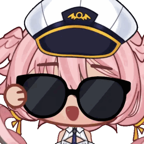 A Cartoon Of A Girl Wearing Sunglasses And A Hat With The Letter Aa On It Sticker