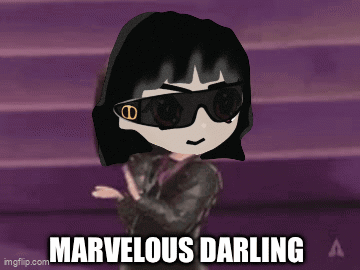 A Cartoon Of A Girl Wearing Sunglasses And The Words Marvelous Darling GIF