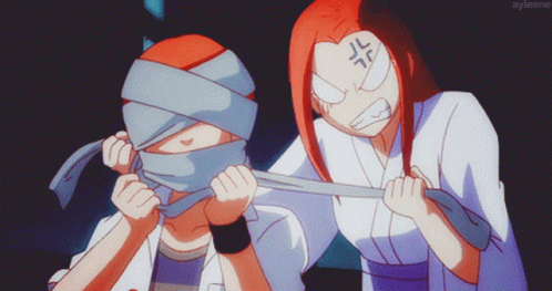 Cartoon Girl With Bandage On Head And Ayleene Text GIF