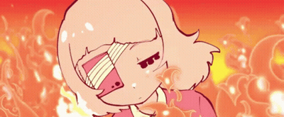 A Cartoon Of A Girl With A Bandage On Her Head GIF