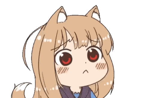 A Cartoon Of A Girl With A Cat Ear And Red Eyes Sticker