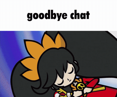 A Cartoon Of A Girl With A Crown And The Words Goodbye Chat Above Her GIF