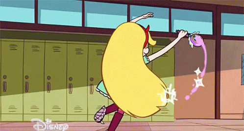 A Cartoon Of A Girl With A Disney Logo In The Corner GIF