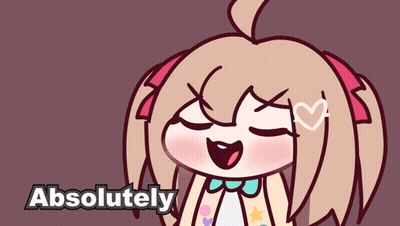 A Cartoon Of A Girl With A Heart And The Words Absolutely Above Her GIF