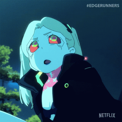 A Cartoon Of A Girl With A Netflix Logo On The Bottom Right GIF