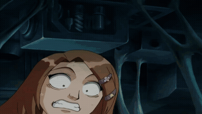 A Cartoon Of A Girl With A Star In Her Hair Making A Face GIF