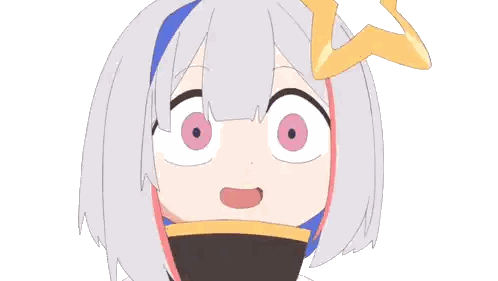 A Cartoon Of A Girl With A Star On Her Head Crying Sticker