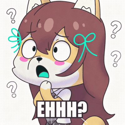 a cartoon of a girl with a surprised look on her face and the words ehhh on the bottom