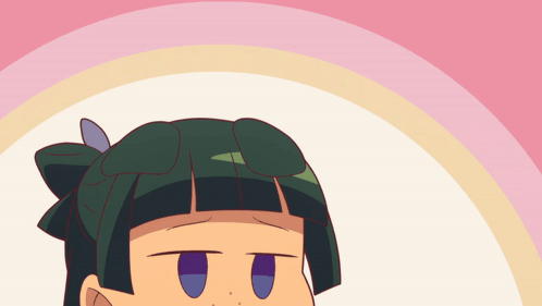 Cartoon Girl With Green Hair And Blue Eyes GIF