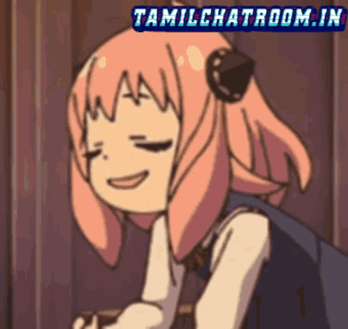 A Cartoon Of A Girl With Headphones And The Words Tamilchatroom.in GIF