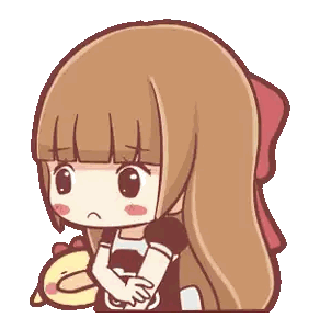 A Cartoon Of A Girl With Long Brown Hair Holding A Stuffed Animal Sticker