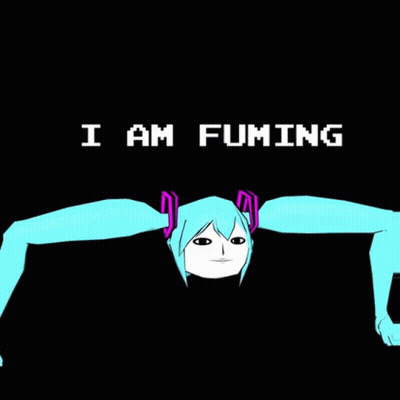 A Cartoon Of A Girl With Long Legs And The Words I Am Fuming Behind Her GIF