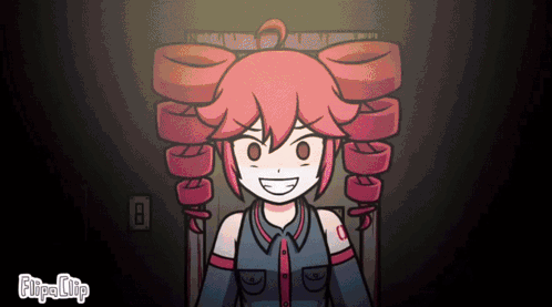 A Cartoon Of A Girl With Red Hair And The Word Flipaclip On The Bottom Right GIF