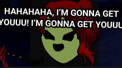 A Cartoon Of A Girl With Red Hair And The Words ' I 'M Gonna Get Youuu ' GIF