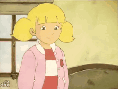 A Cartoon Of A Girl With The Word Dhx On The Bottom Of The Screen GIF