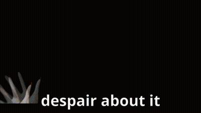 A Cartoon Of A Girl With The Words Despair About It Behind Her GIF