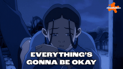 A Cartoon Of A Girl With The Words " Everything 'S Gonna Be Okay " Below Her GIF