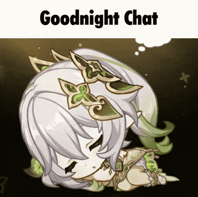 A Cartoon Of A Girl With The Words Goodnight Chat Above Her Head GIF