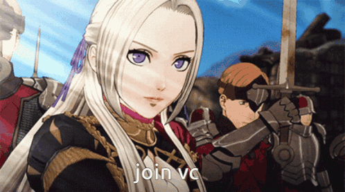 A Cartoon Of A Girl With The Words Join Vc Written Below Her GIF