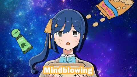 A Cartoon Of A Girl With The Words Mindblowing Written Below Her GIF