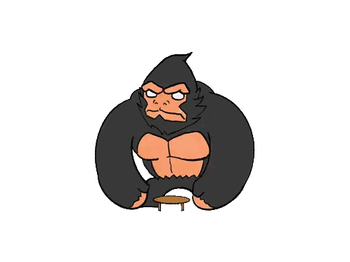 A Cartoon Of A Gorilla With An Angry Face Sticker