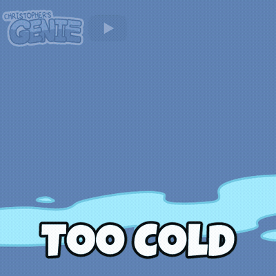 A Cartoon Of A Green Creature In An Ice Cube With The Caption Too Cold GIF