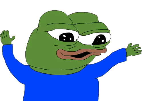 A Cartoon Of A Green Frog Wearing A Blue Sweater Sticker