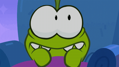 A Cartoon Of A Green Frog With Big Eyes And Sharp Teeth GIF