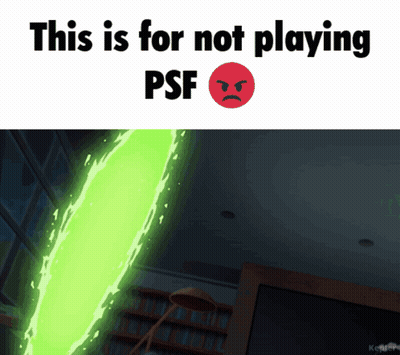 A Cartoon Of A Green Portal With The Words This Is For Not Playing Psf GIF