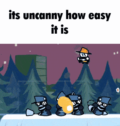 A Cartoon Of A Group Of Soldiers With The Words " It 'S Uncanny How Easy It Is " On Top GIF